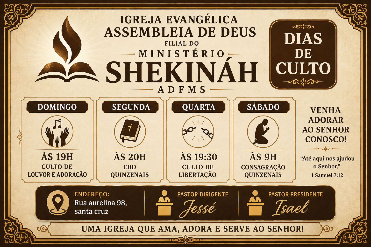 Endereço da nossa Igreja